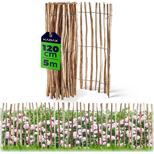 KADAX Ograja iz leskovih letev, zložljiva za&scaron;čitna vrtna ograja 500x120 4-6 cm, (5000358122) Cene