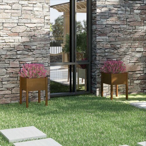 vidaXL vrtne sadilice 2 kom boja meda 50 x 50 x 70 cm masivna borovina Cijene