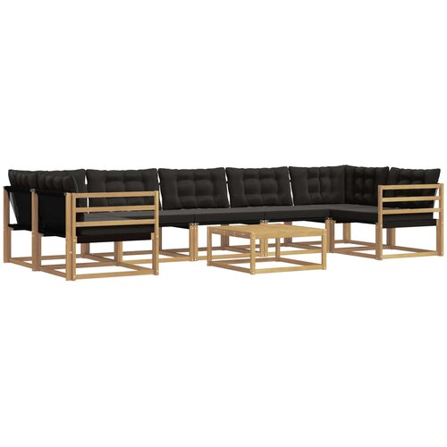  Set vanjskih sofa 8 pcs Bijela i crna 79 x 79 x 37 cm Slike