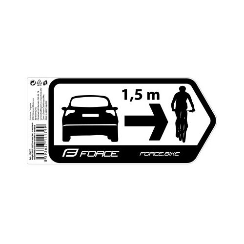 Force nalepnice sigurnost za automobil 184x84mm, crna ( 16427/J12-11 ) Slike