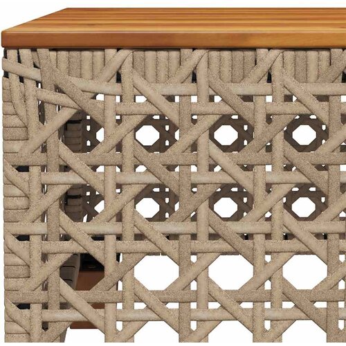  9-dijelni set vrtnih sofa s jastucima bež od poliratana 55 x 55 x 36 cm Slike