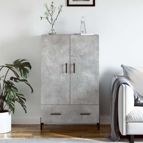 vidaXL Visoka omara betonsko siva 69,5x31x115 cm inženirski les Cene