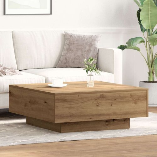 VidaXL Stol za sofu Hrast Masivno drvo 80 x 80 x 31 cm Stol za kavu Slike