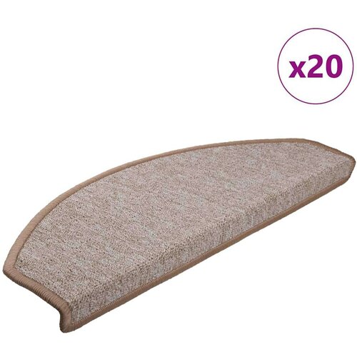  Otirači za stepenice 20 kom svijetlosmeđi 65x24x4 cm Cijene