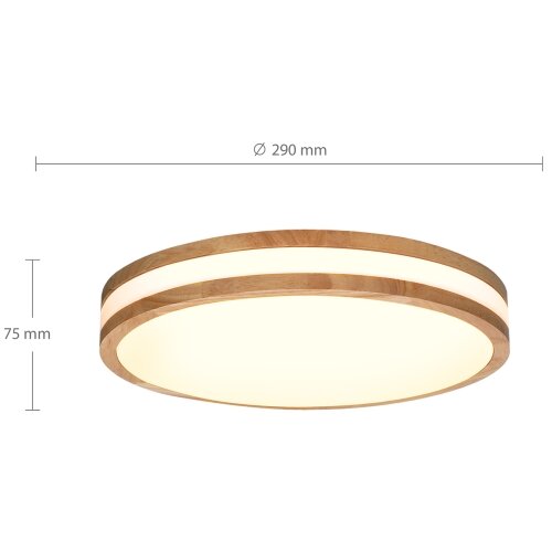  Brilagi - LED plafonsko svetlo MOLINA LED/24W/230V hrast pr. 29 cm Slike