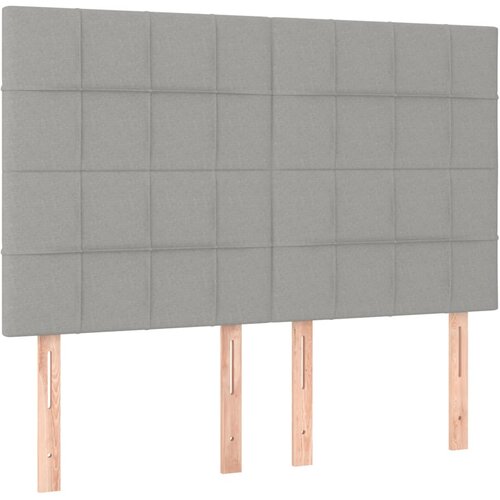  Okvir za krevet bez madraca svjetlosivi 140 x 190 cm od tkanine Slike