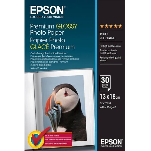 Epson Papir Premium Glossy 13x18, 30l, 255g/m2 Slike