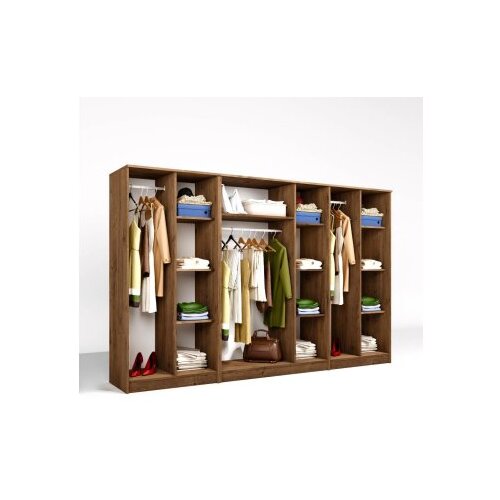 Hanah home Ormar Kardelen 1600-116, 280x180x51.8 cm, , Smeđa Slike
