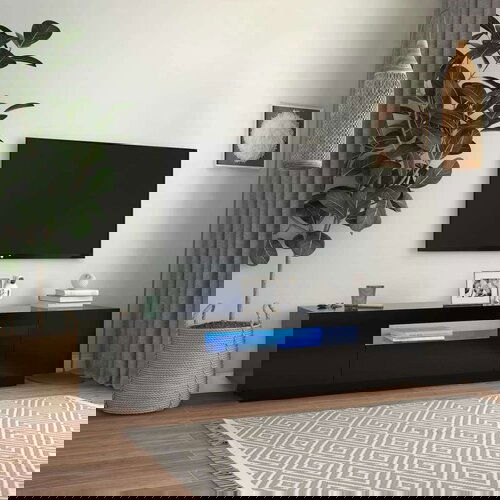 vidaXL TV ormarić s LED svjetlima crni 160 x 35 x 40 cm Cene