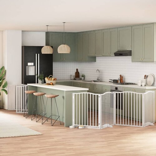 VidaXL Vrata za pse s vrata&amp;scaron;cima 12 panela sklopiva 960 cm drvo topole Slike