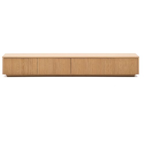 Kave Home TV komoda u dekoru hrasta u prirodnoj boji 200x30x40 cm Helvine &amp;ndash; Slike