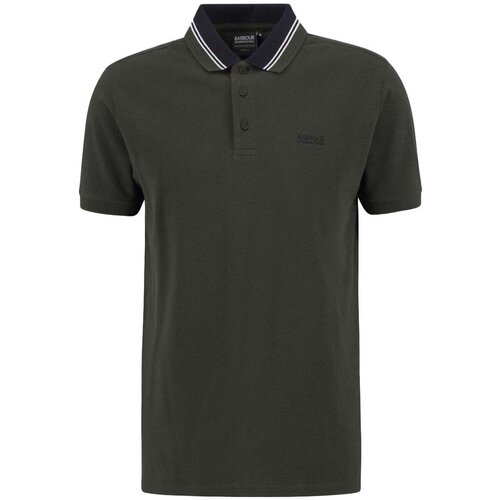 Barbour Bruce Tipped Polo Shirt Sage Bijela Slike
