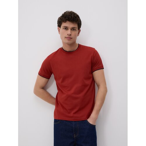 Reserved Regular fit majica s visokim udjelom merceriziranog pamuka - crvena Cene