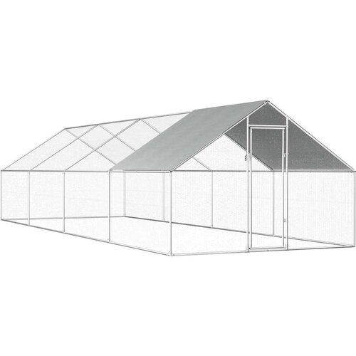 Vanjski kavez za kokoši od pocinčanog čelika 2,75 x 8 x 1,92 m Cene