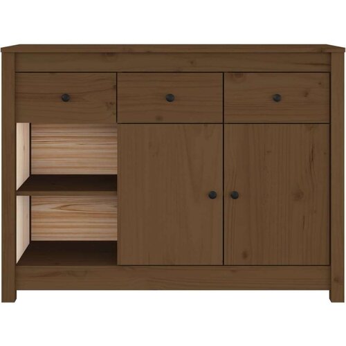 VidaXL komoda smeđa boja meda 100x35x74 cm od masivne borovine Slike
