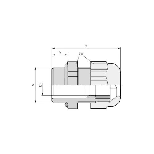  Kabelska uvodnica M40 poliamid svijetlo sive boje (RAL 7035) LappKabel SKINTOP ST-HF-M 40X1,5 RAL 7035 LGY 10 kom.