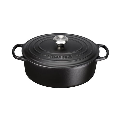 Le Creuset Signature Casserole oval 29 cm black Slike