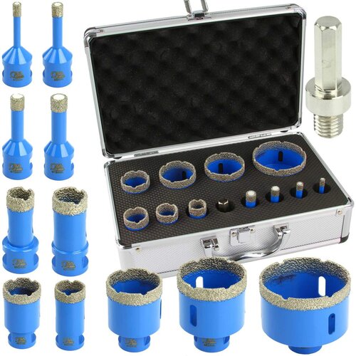  Set od 11 dijamantnih krunskih pila M14 za keramiku i kamen 6-68mm Cijene