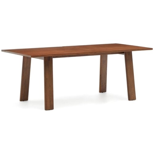 Kave Home Pro&amp;scaron;iriv blagovaonski stol s dodatnom pločom s pločom stola u dekoru oraha 95x200 cm Arlen &amp;ndash; Slike