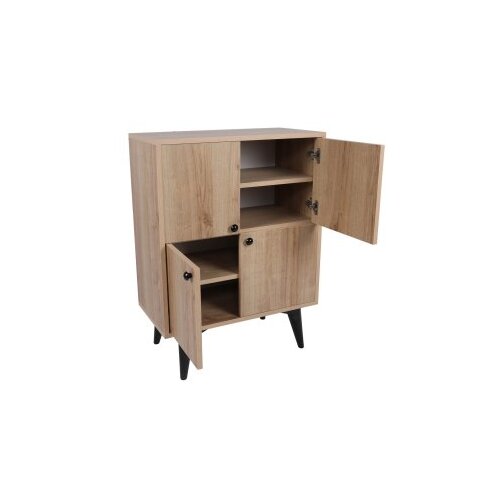 Hanah home Senegal OakBlack Multi Purpose Cabinet Slike