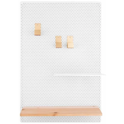 PT LIVING Perky, bela kovinska oglasna deska, 34,5 x 52,5 cm