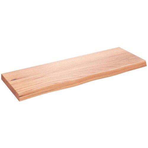  Polica svjetlosmeđa 80 x 30 x 4 cm od obrađene hrastovine Slike