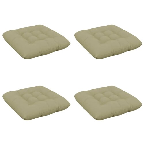  Jastučići za sjedenje VIANEN 4 kom. 100% poliester - Svijetlo zelena 45 x 45 x 12 cm Slike