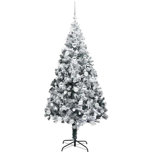 VidaXL Umjetno božićno drvce s 300 LED svjetlima Zelena 180 x 115 cm Slike
