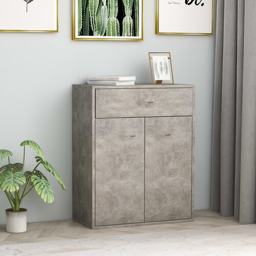 VidaXL Komoda siva boja betona 60 x 30 x 75 cm od iverice Slike