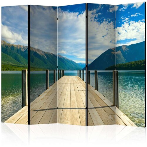  Paravan u 5 dijelova - Mountain lake bridge II [Room Dividers] 225x172 Slike