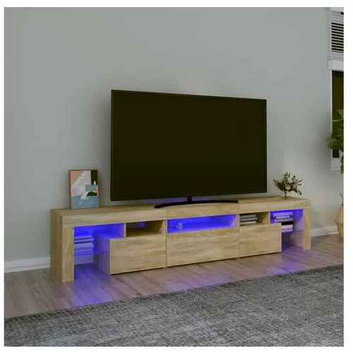  TV omarica z LED lučkami sonoma hrast 200x36,5x40 cm