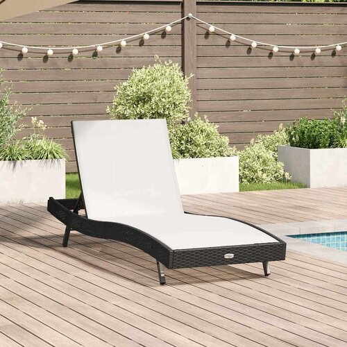  Ležaljka Crna i bijela 197 x 70 x 82 cm poliratan Cijene