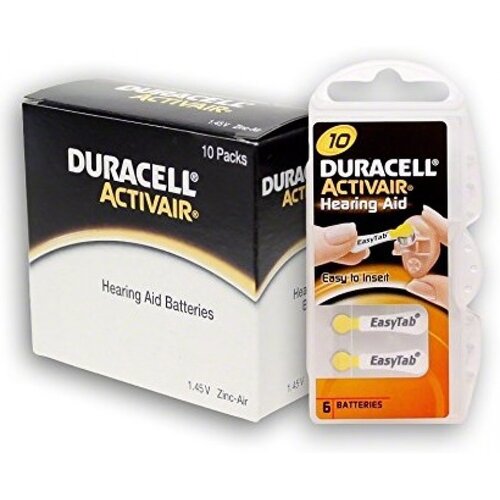  Baterije Za Slu&amp;scaron;ne Aparate Duracell, Tip 10, 60 Kos, Količinski Popust Slike