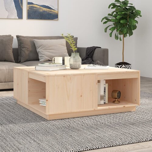 The Living Store Klubska mizica 100x101x40,5 cm trdna borovina - Klubska Mizica, (21573058) Cene