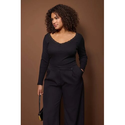 Trendyol Ženska bluza Tbbaw26Af00124, Crna Cene