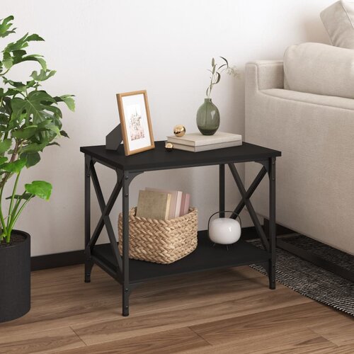 vidaXL Bočni stolić crni 55 x 38 x 45 cm od konstruiranog drva Cijene