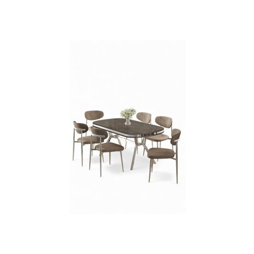 Hanah home Trpezarijski set, 7 dijelova, bež Cene