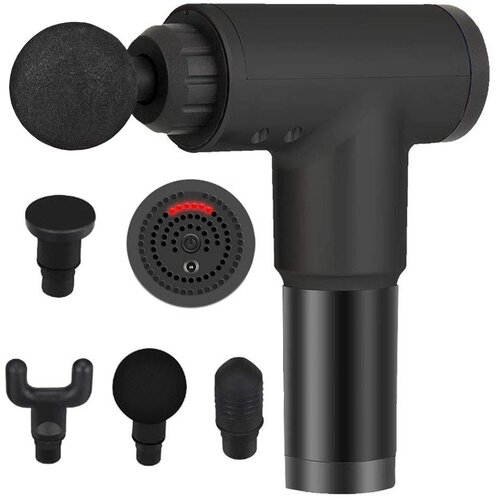  Aku. bežični masažni pištolj 4 glave - uređaj za masažu 6 razina Cene