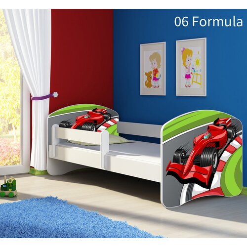  Otro&scaron;ka postelja ACMA z motivom, bočna bela 160x80 cm 06 Formula 1 Cene