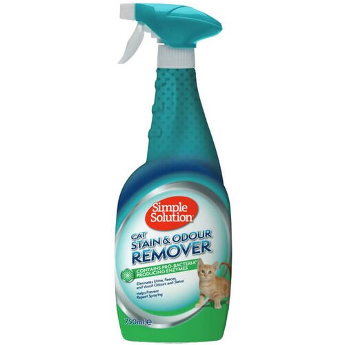 Simple Solution Stain & Odour Remover for Cats - enzimski odstranjivač mrlja i mirisa za mačke (750 ml) Cene