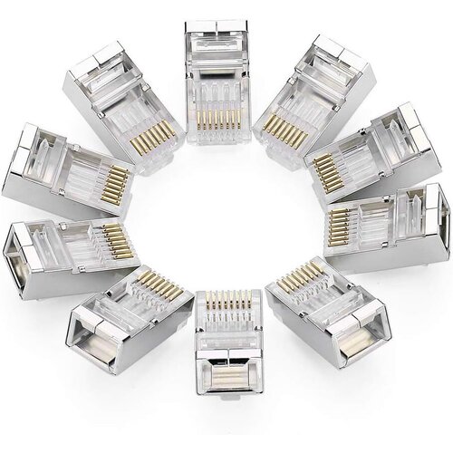 Ugreen RJ45 konektori 20333, Cat6 STP, 8P8C, 10 Komada Slike
