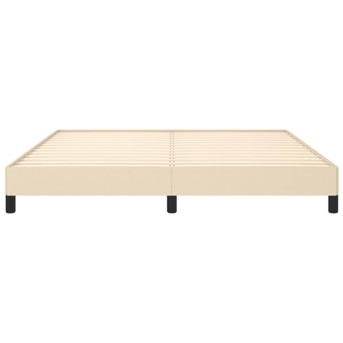  Okvir za krevet bez madraca krem 180 x 200 cm od tkanine Slike