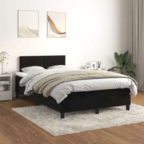 Box spring krevet s madracem crni 120 x 200 cm bar&amp;scaron;unasti Slike