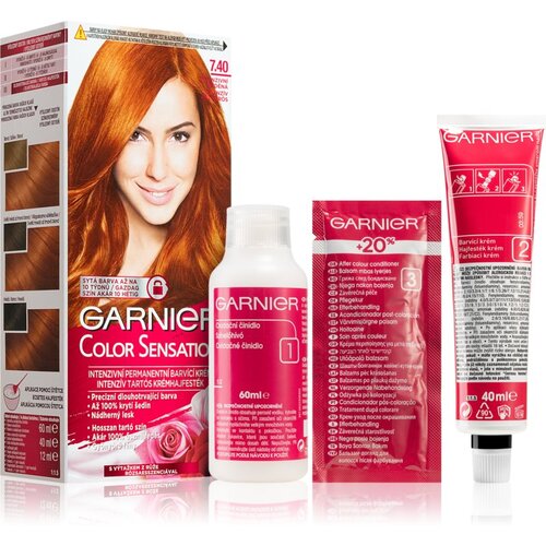 Garnier color sensation trajna barva za lase 40 ml odtenek 7,40 intense amber Cene