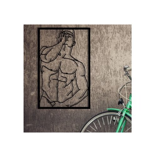 Wallity zidna dekoracija Muscle Male Posture, 32x50cm, Crna Cene