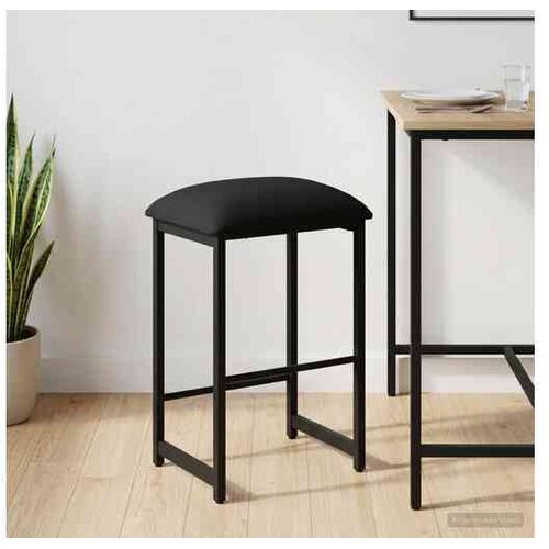 VidaXL Barska stolica Crna 40 x 32 x 64 cm Konstruirano drvo - Crna 1 40 x 32 x 64 cm Slike