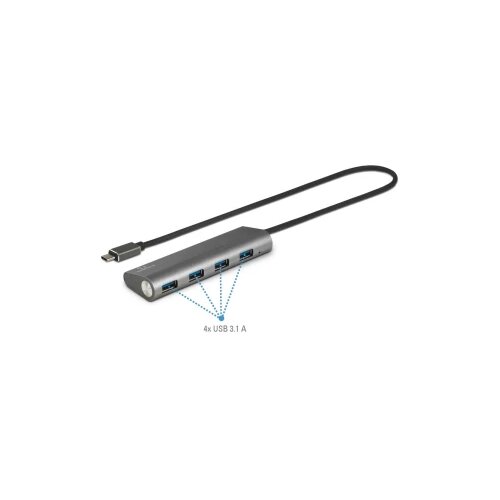 Renkforce 4 ulaza USB 3.1-Hub S aluminijskim kućištem Srebrna Cijene