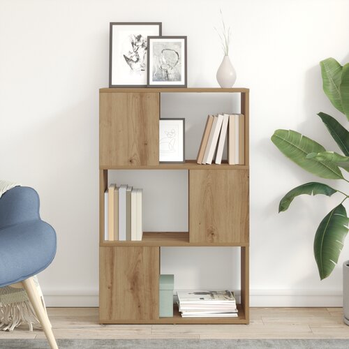 VidaXL Stojalo za knjige Artisan hrast Inženirski les 60 x 24 x 94 cm Slike