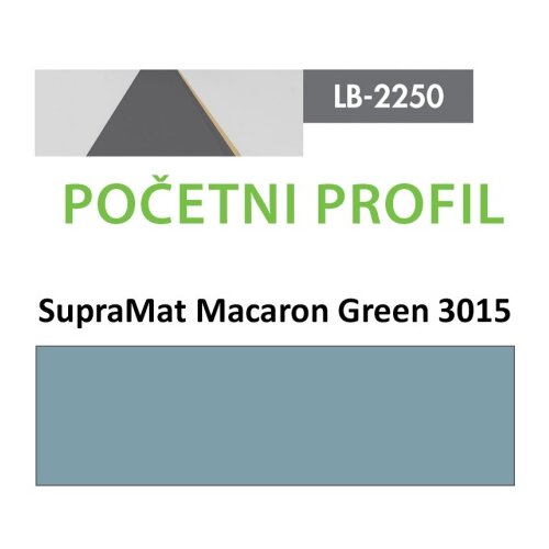 AGT profil Zidni MDF Početni LB-2250-A SupraMat Macaron Green (3015) 2800x115x12mm ( 026-094 ) Cene