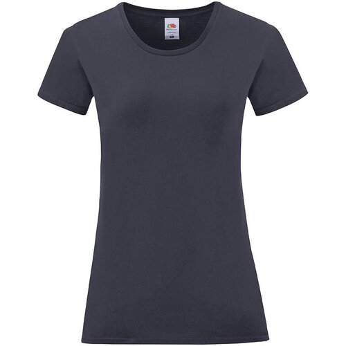 Fruit Of The Loom Navy blue Iconic women's t-shirt in combed cotton Cijene